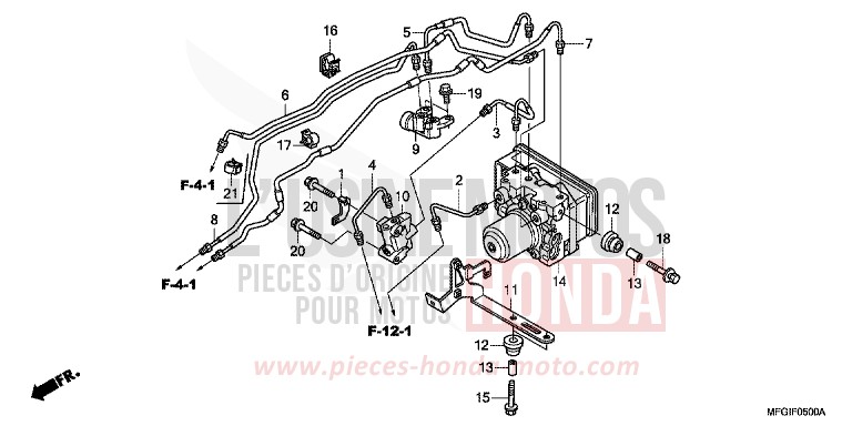 ABS-MODULATOR von Hornet ABS PEARL NIGHTSTAR BLACK (NHA84) von 2011